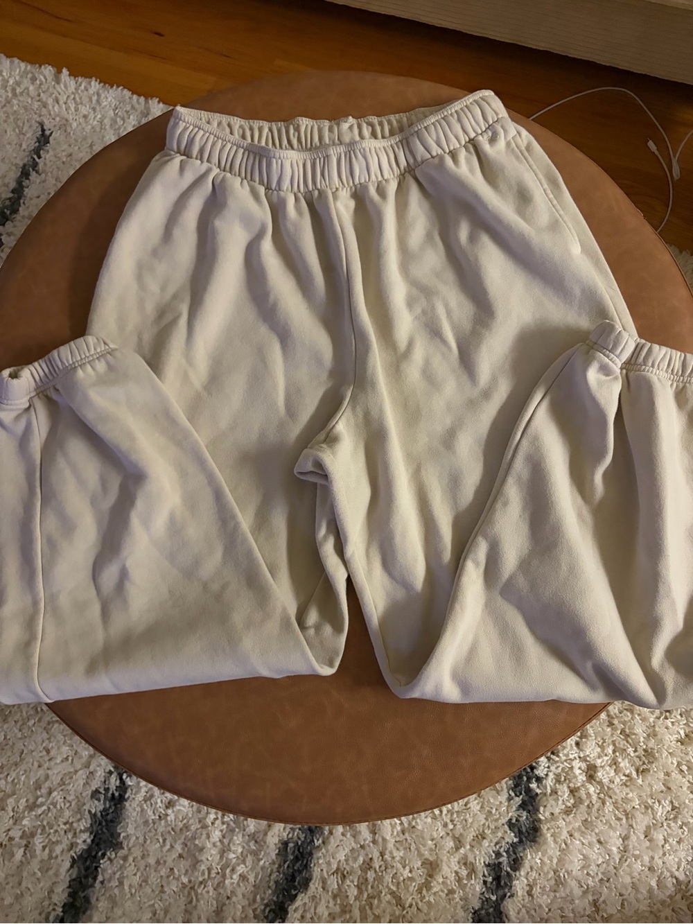 DSG Cream Track Joggers - Soft Elastic Waist